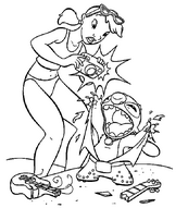 coloriage Lilo et Stitch en elvis